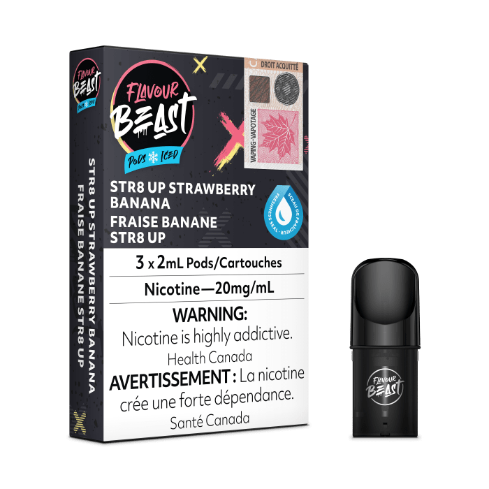 Flavour Beast Pod - Str8 Up Strawberry Banana Iced