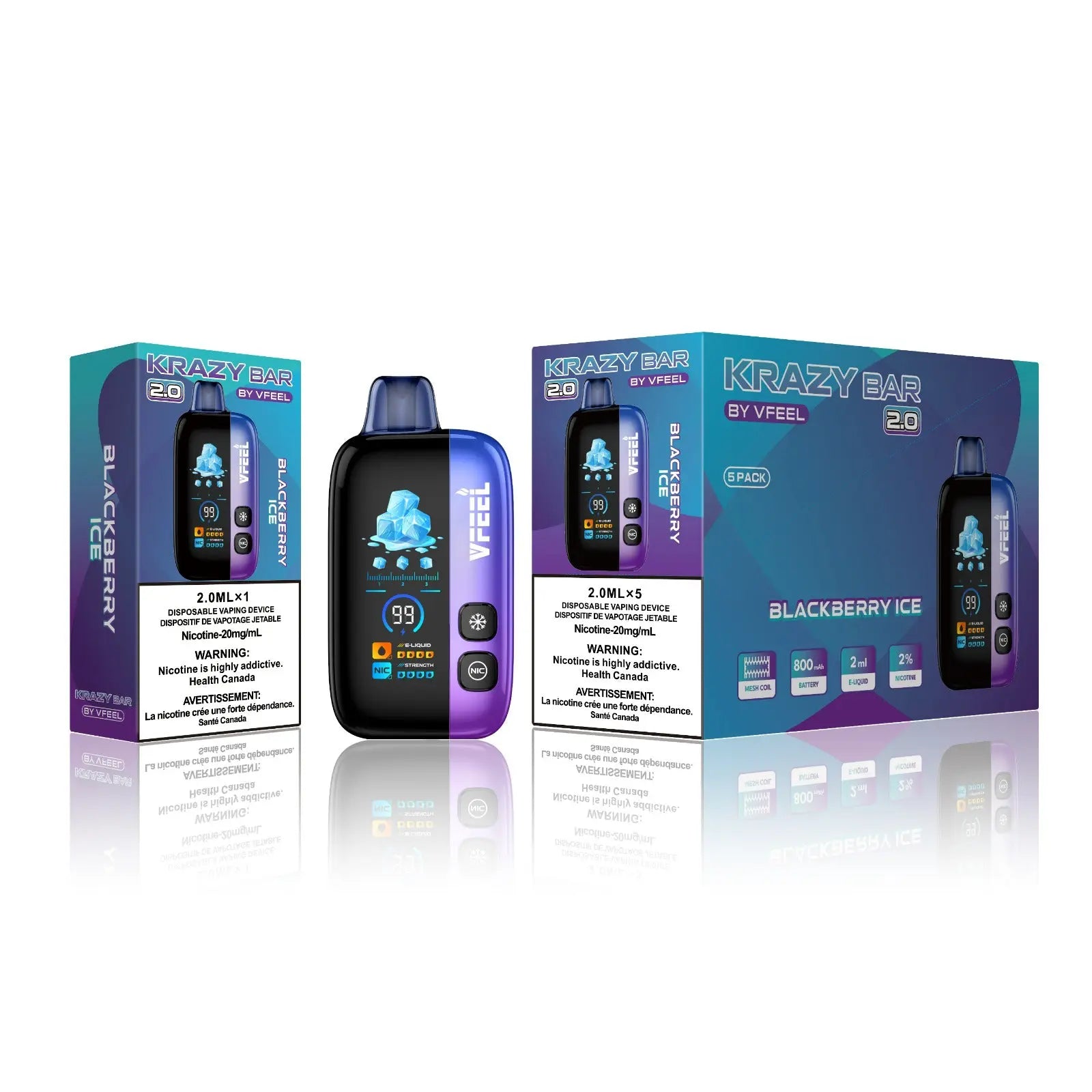 Krazy Bar 2.0 50K Disposable Vape (Intense)