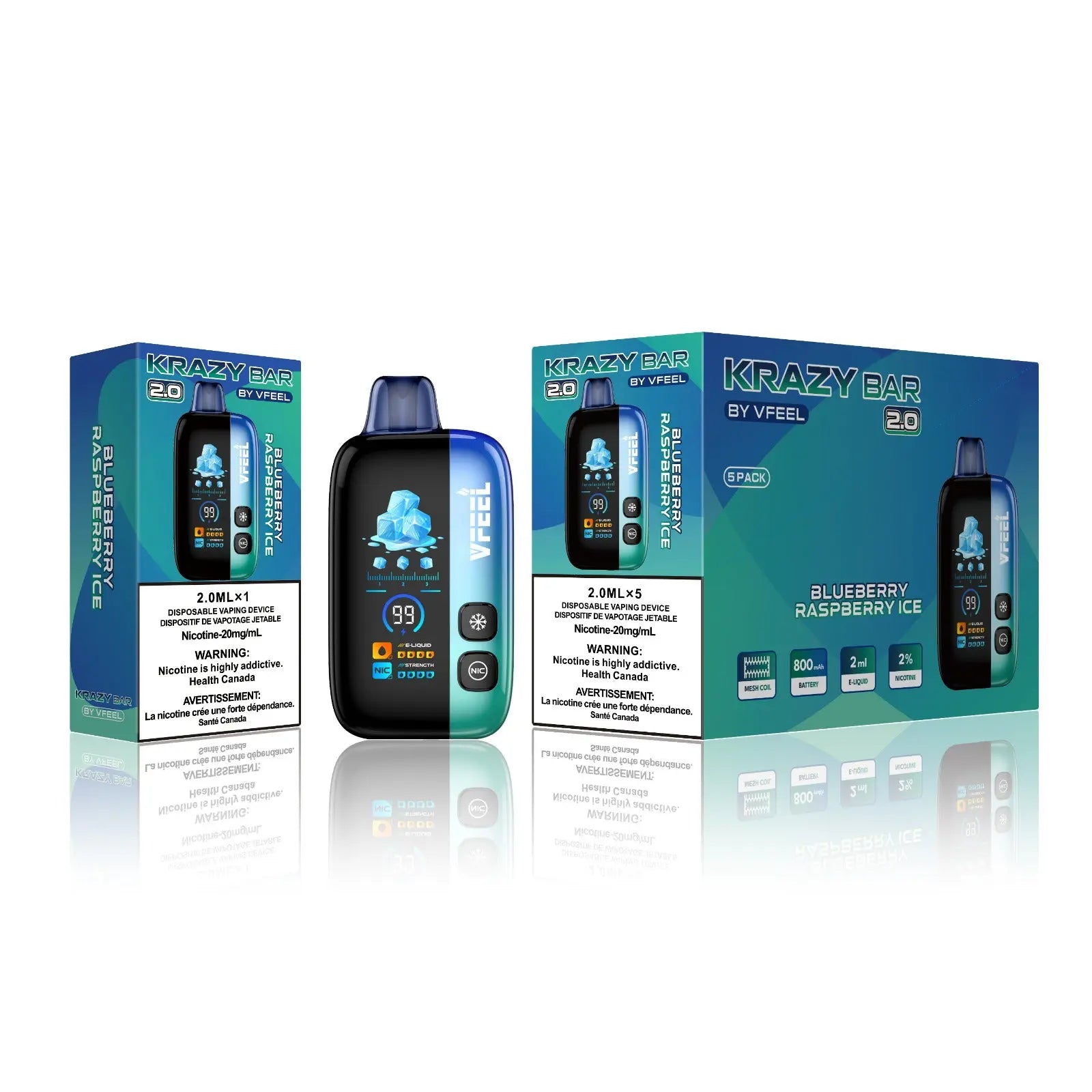 Krazy Bar 2.0 50K Disposable Vape (Intense)