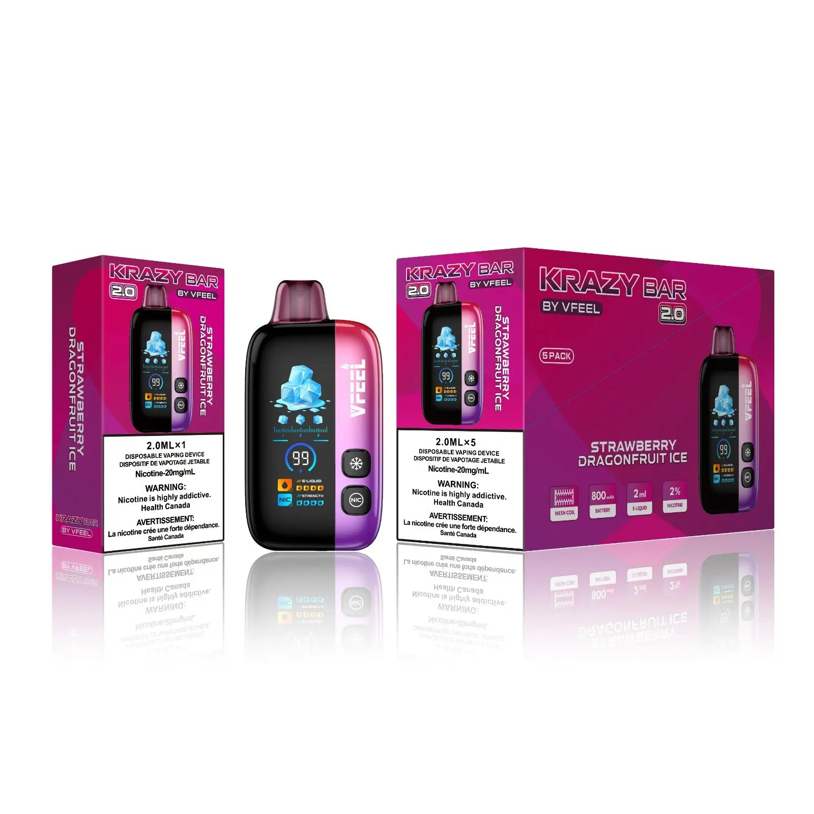 Krazy Bar 2.0 50K Disposable Vape (Intense)