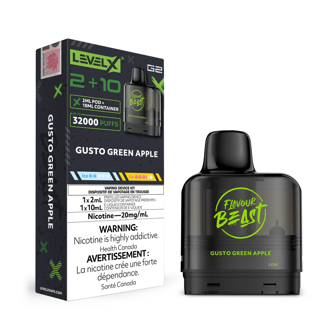 Flavour Beast Level X G2 (2+10) 32K Puff Pods