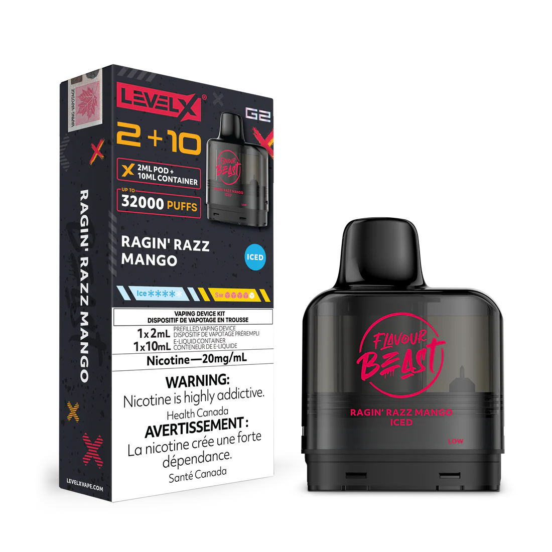 Flavour Beast Level X G2 (2+10) 32K Puff Pods