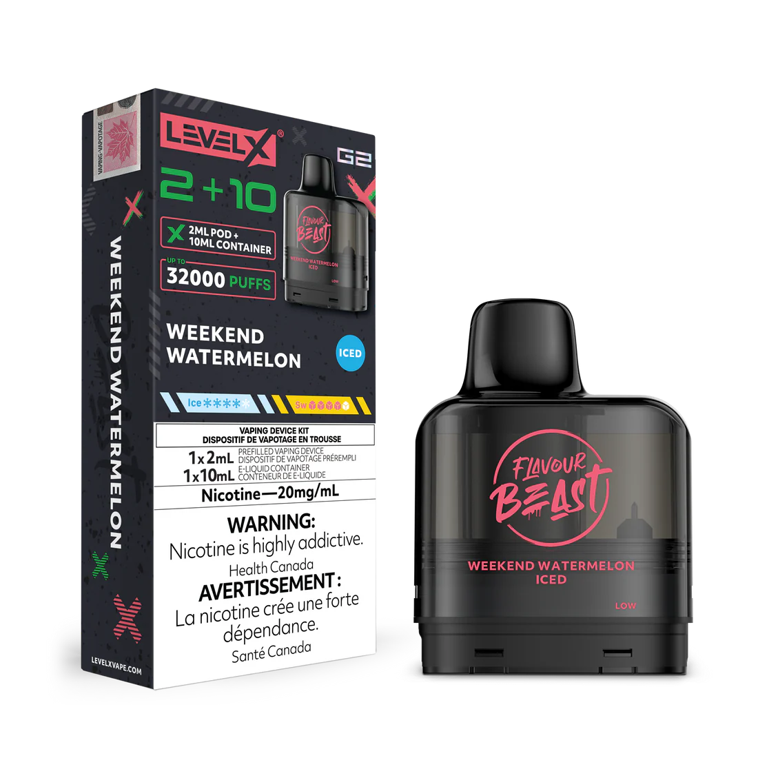 Flavour Beast Level X G2 (2+10) 32K Puff Pods