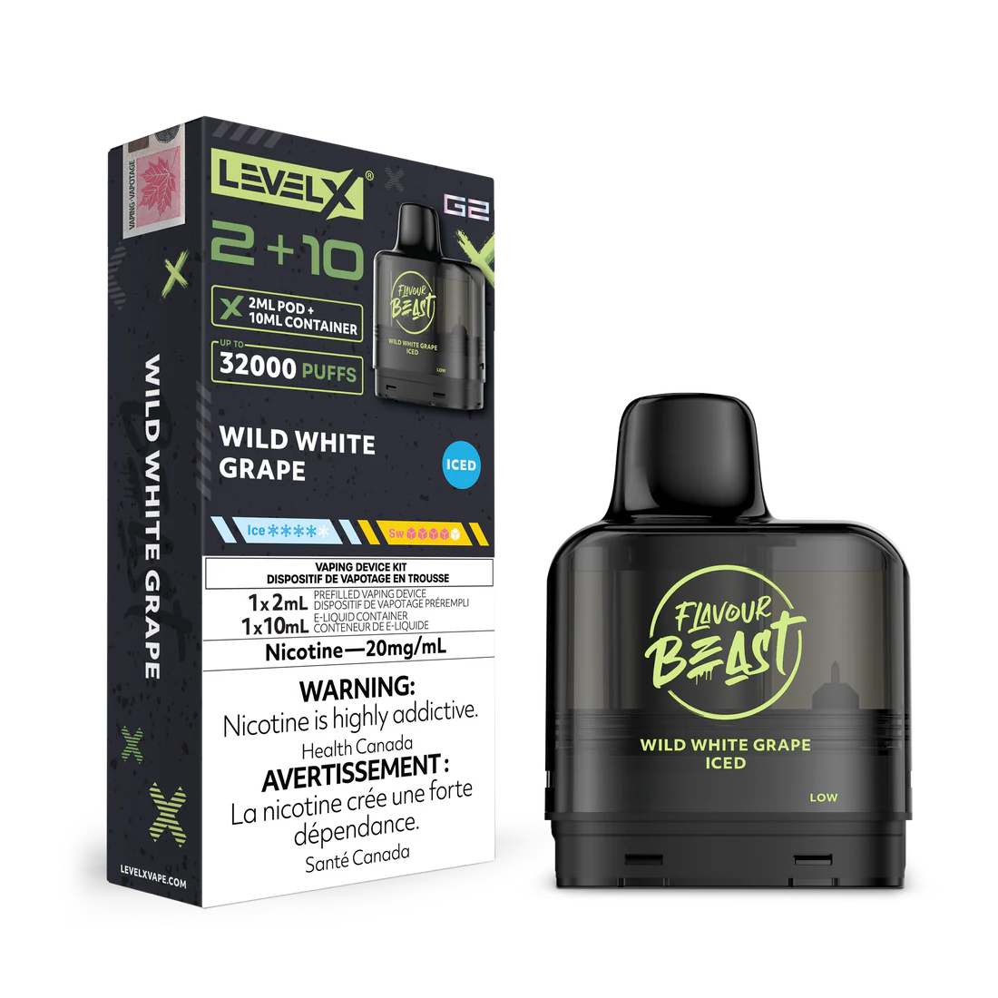 Flavour Beast Level X G2 (2+10) 32K Puff Pods